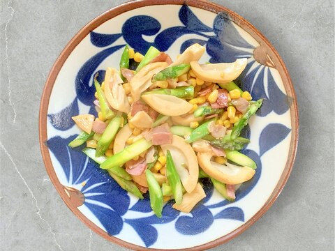 筍の春の彩りバター醤油炒め